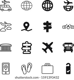 travel vector icon set such as: hotel, suit, sea, airline, knob, set, briefcase, knowledge, digital, sandal, finance, drawing, saint, make, baggage, card, drive, hanger, ecology, city, please, summer