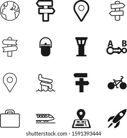 travel vector icon set such as: wheel, building, cycle, ride, locomotive, icons, water, case, space, cauldron, fitness, tower, rail, ship, wood, handle, sky, suitcase, waterslide, metal, sphere