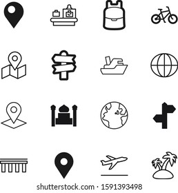travel vector icon set such as: terminal, bubble, logistics, abstract, border, paradise, cargo, people, set, mountain, schoolbag, take, shadow, airplane, terrorism, network, seascape, equipment