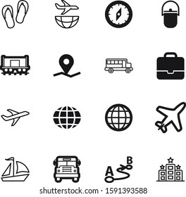 travel vector icon set such as: ship, pan, logistics, technology, heat, portfolio, sailboat, cauldron, suitcase, network, label, lock, wave, aviation, containers, shape, nature, mark, room, slipper