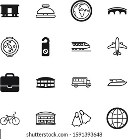 travel vector icon set such as: label, grey, decoration, high, brief, door, connection, education, north, mountain, arrow, sport, do, icons, south, diving, job, manager, navigation, closed, voyage