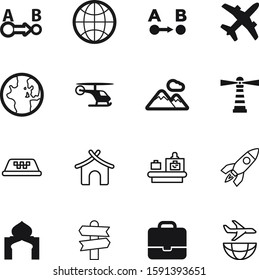 travel vector icon set such as: navigate, marine, neighborhood, science, businessman, yellow, destination, case, web, navigation, rock, b, style, plan, scan, structure, warning, 3d, police, choice