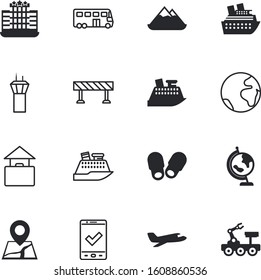 travel vector icon set such as: technology, leisure, residential, estate, distance, autumn, coach, real, aviation, marker, day, cosmos, aerodrome, buildings, badge, luggage, jet, instruments, wear