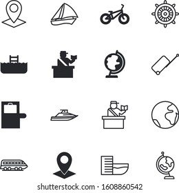 travel vector icon set such as: track, fit, open, biking, summertime, waves, locomotive, race, weather, wood, pedal, land, old, front, path, metro, frame, rail, handbag, young, retro, vintage