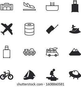 travel vector icon set such as: polygon, frame, swimming, sea, warm, sun, exercise, yachting, collection, transfer, invasion, autumn, sailboat, taxi, sailing, hike, banner, backpack, bicycle, biking