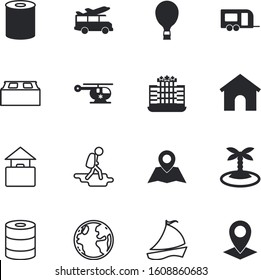 travel vector icon set such as: planet, life, bag, booking, care, climber, protect, woman, vessel, focus, duplex, coconut, multimedia, used, rescue, shadow, flyer, urban, private, wallpaper