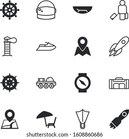 travel vector icon set such as: holdall, beam, suitcase, pair, filled, template, airplane, satellite, guidance, orientation, shopping, 3d, fit, sailing, watersport, seaside, instruments, safe