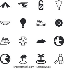 travel vector icon set such as: tour, people, underwater, care, hang, sunbed, hanging, control, orange, button, romantic, chair, exploration, watersport, extreme, camp, hot, minicar, banner, door