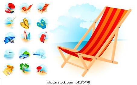 Travel vector icons.