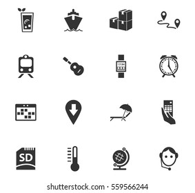 travel vector icons for user interface design