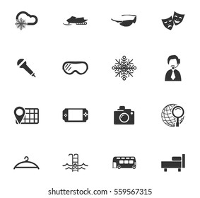 travel vector icons for user interface design