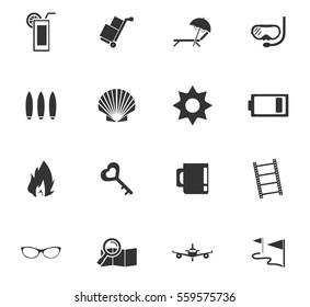 travel vector icons for user interface design