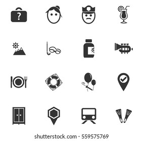 travel vector icons for user interface design