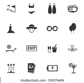 travel vector icons for user interface design