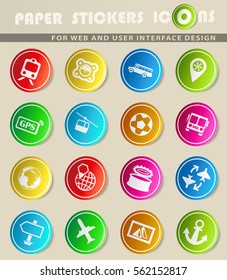 travel vector icons for user interface design