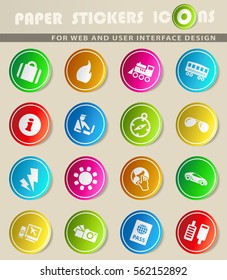 travel vector icons for user interface design