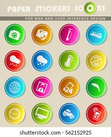 travel vector icons for user interface design