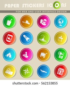 travel vector icons for user interface design