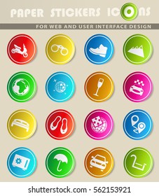 travel vector icons for user interface design