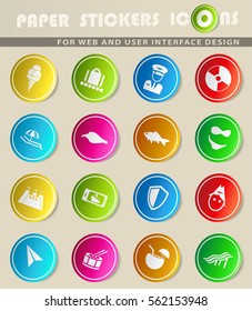 travel vector icons for user interface design