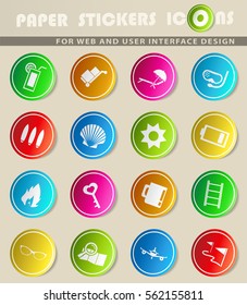 travel vector icons for user interface design