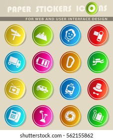 travel vector icons for user interface design