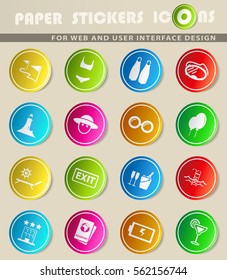 travel vector icons for user interface design