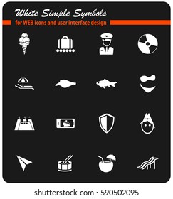 travel vector icons for user interface design