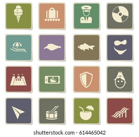travel vector icons for user interface design