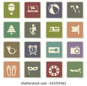 travel vector icons for user interface design