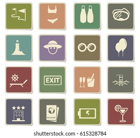travel vector icons for user interface design