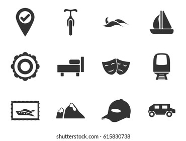Travel vector icons for user interface design