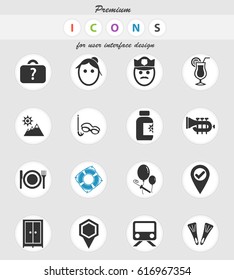 travel vector icons for user interface design