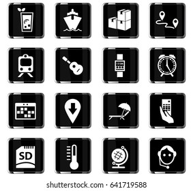 travel vector icons for user interface design