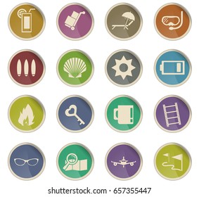 travel vector icons for user interface design