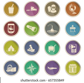 travel vector icons for user interface design