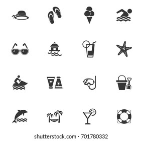 Travel vector icons for user interface design