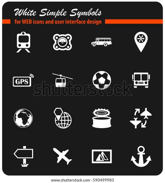 travel vector\
icons for user interface\
design