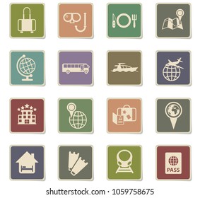 travel vector icons for web and user interface design