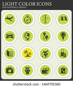travel vector icons for web and user interface design