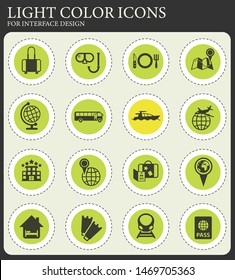 travel vector icons for web and user interface design