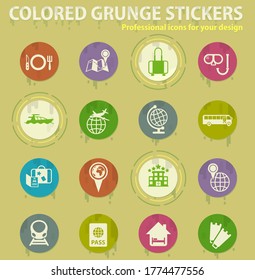 travel vector icons for web and user interface design