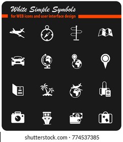 travel vector icons for web and user interface design