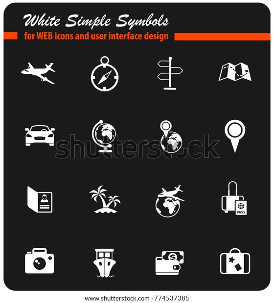 travel\
vector icons for web and user interface\
design