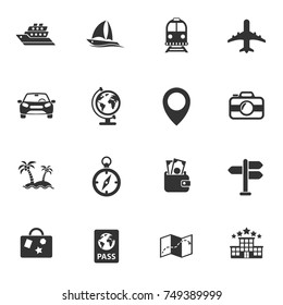 travel vector icons for your creative ideas