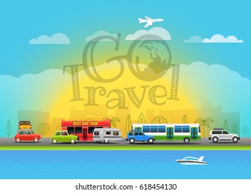 Travel vector illustration. Go travel