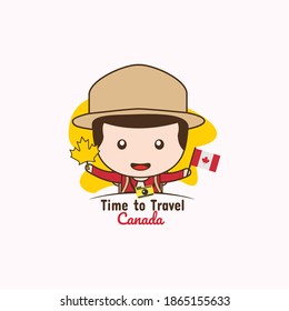travel vector illustration. time to travel to canada