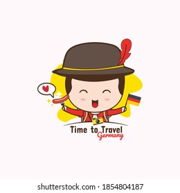 ilustración vectorial de viaje. tiempo para viajar a alemania