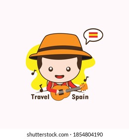 ilustración vectorial de viaje. es hora de viajar a españa