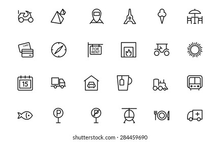 Travel Vector Line Icons 3